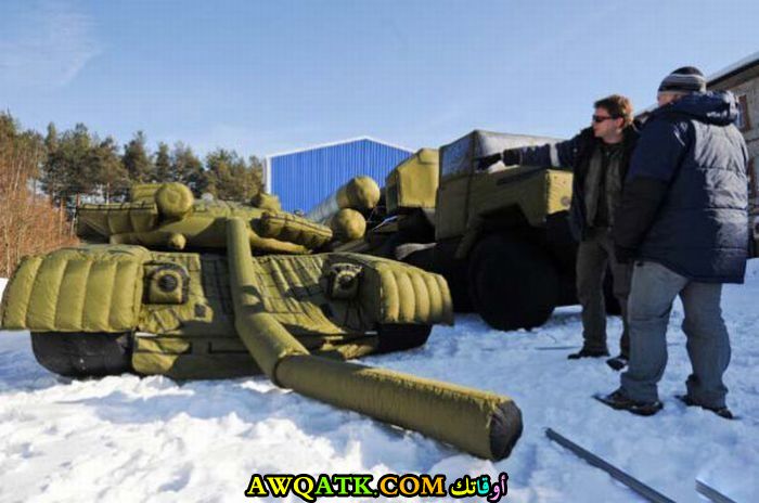 دبابة روسية الشمس طلعت بالصدفة فساحت