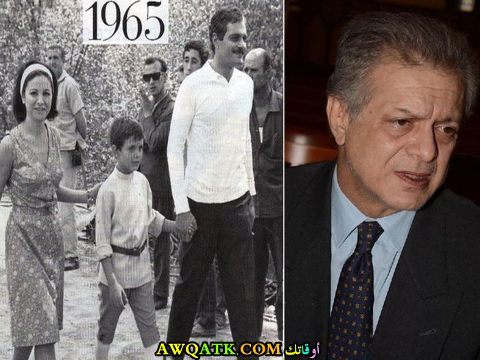 طارق شريف مع والديه وهو صغير