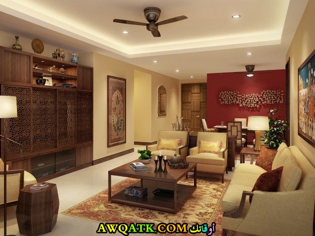 غرفة معيشة هندية قمة في الروعة 
