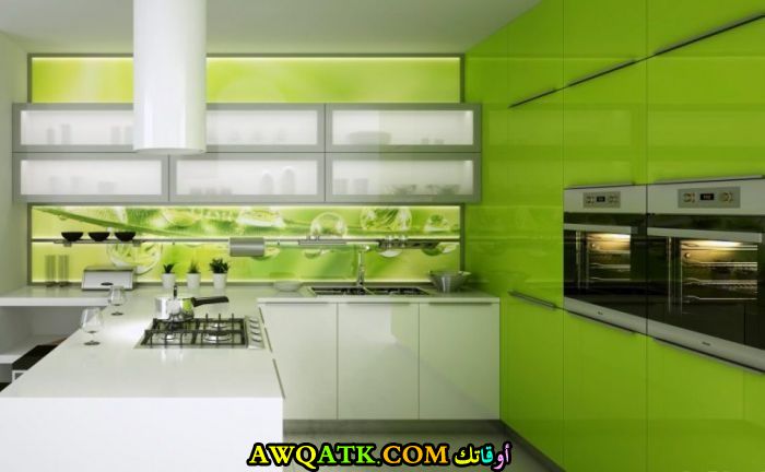 مطبخ الوميتال باللون الأخضر روعة وجميل جداً