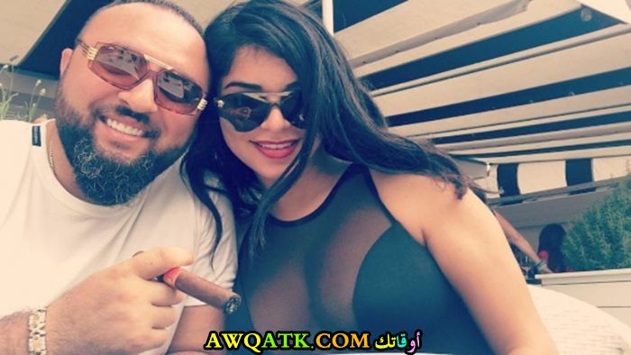 صورة الفنانة ريما فقيه مع زوجها