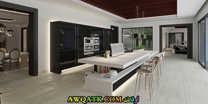 ديكور مطبخ فيلا حديث روعة وشيك