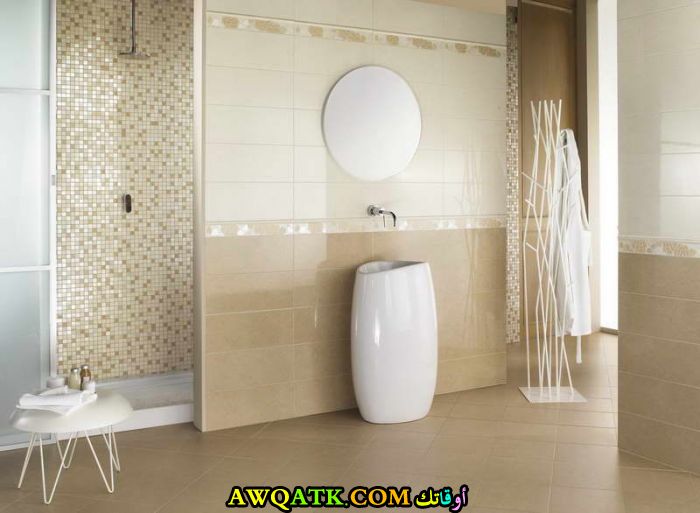 شكل من اشكال سيراميك الحمامات صغيرة المساحة مودرن وشيك