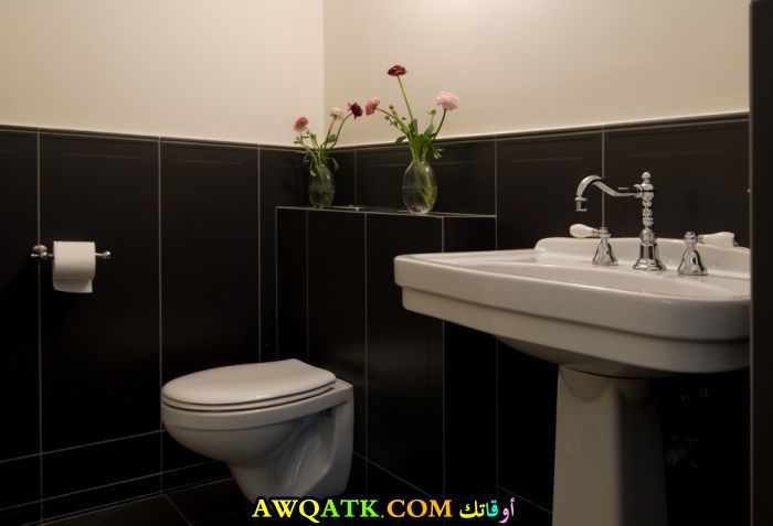 سيراميك حمام باللون الأسود رائع