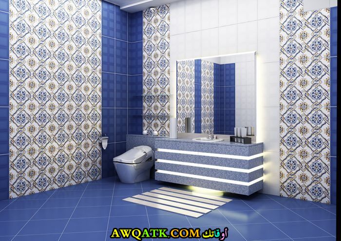 سيراميك حمام بريما رائع باللون الازرق