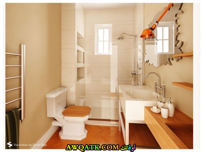 حمام مودرن صغير بتصميم رائع