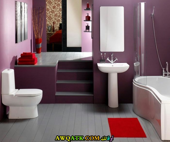 ديكور حمام بسيط بتصميم جديد وعصري