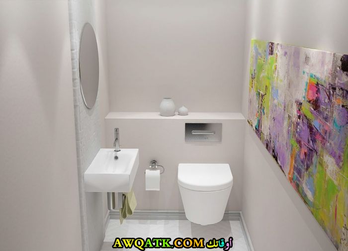 ديكور حمام بسيط بتصميم مودرن جديد