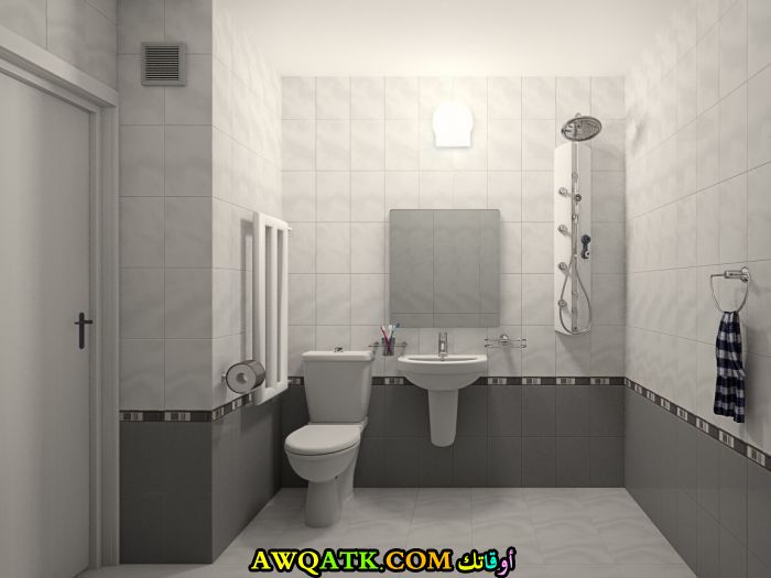ديكور حمام بسيط بتصميم في منتهى الروعة والشياكة