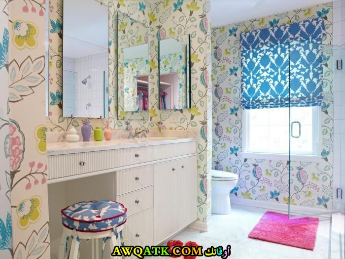 ديكور حمام بنات بتصميم مودرن جديد