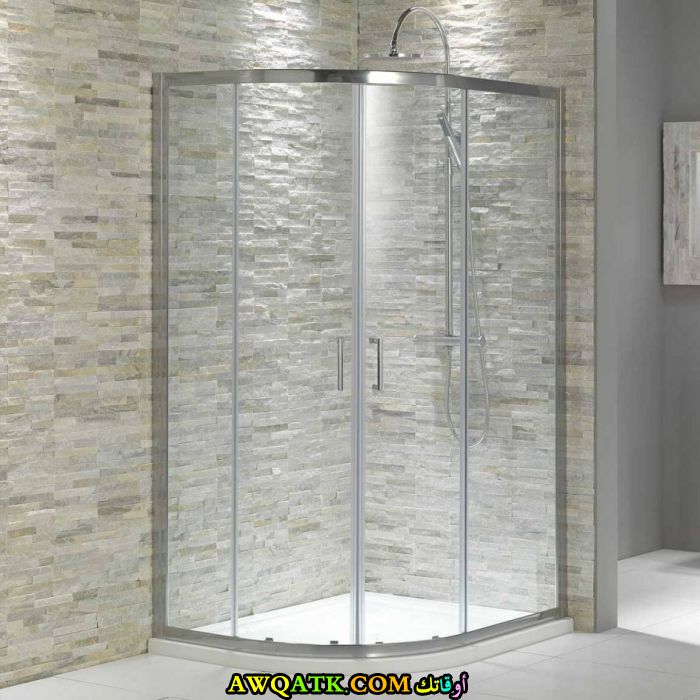 ديكور حمام شاور زجاج جميل وبسيط