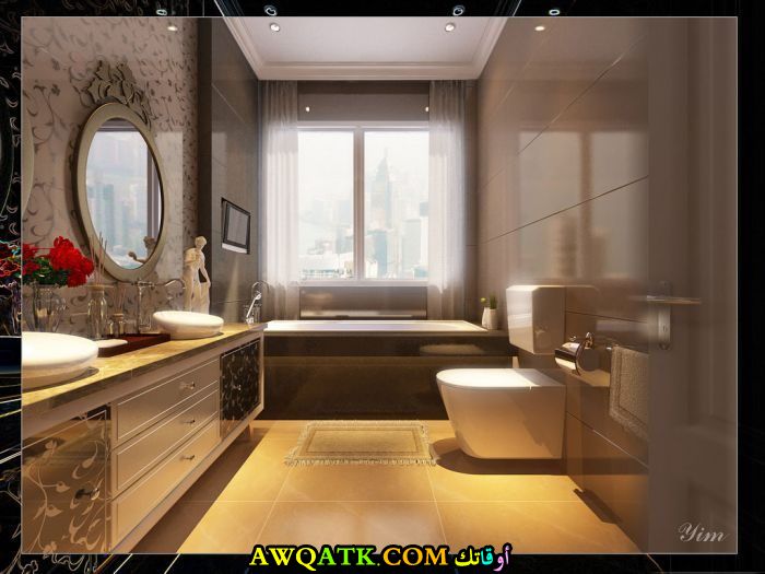 ديكور حمام ضيوف فخمه مودرن