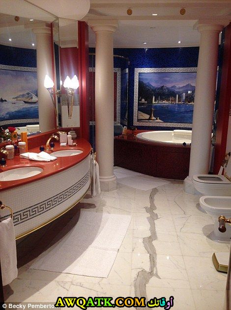 ديكور حمام فنادق خمس وسبع نجوم جميل جداً