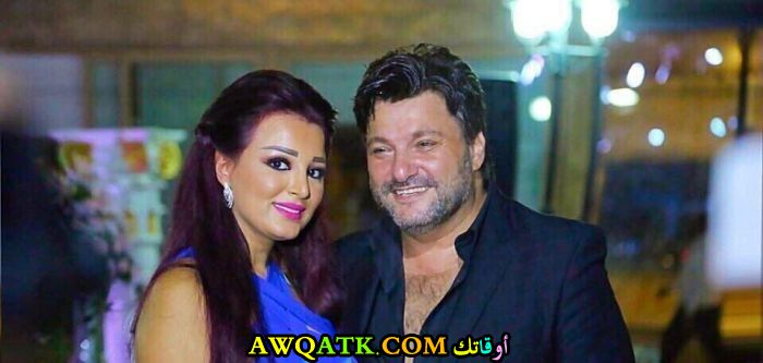 صورة الفنان علاء زلزلي وزوجته