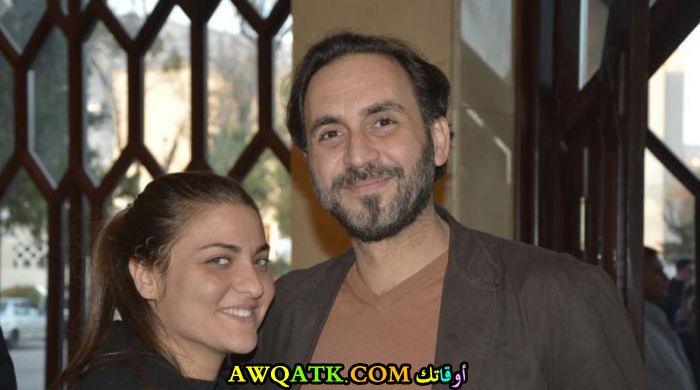 الممثل علي صطوف وزوجته