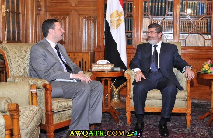 باسم عودة مع الرئيس السابق محمد مرسي
