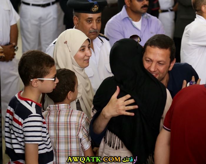 باسم عودة وزوجته وأولاده